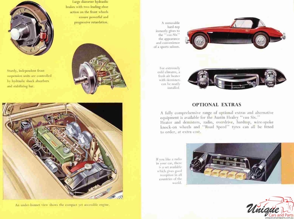 1958 Austin Healey 100 Six Brochure Page 1
